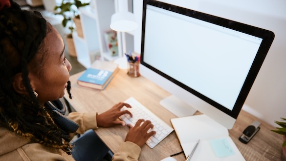 Person using a computer