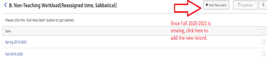 A screenshot of the Digital Measures site illustrating the step above