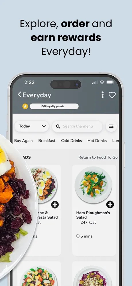 Everyday mobile app screen