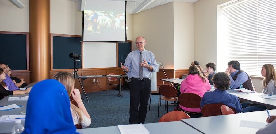 Vern Williams teaching in the classroom