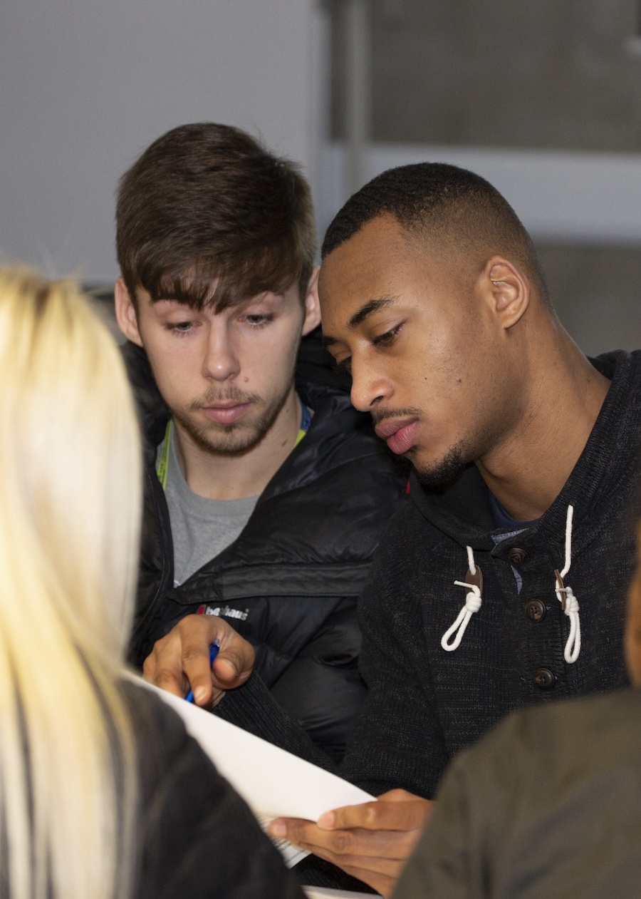 Students studying