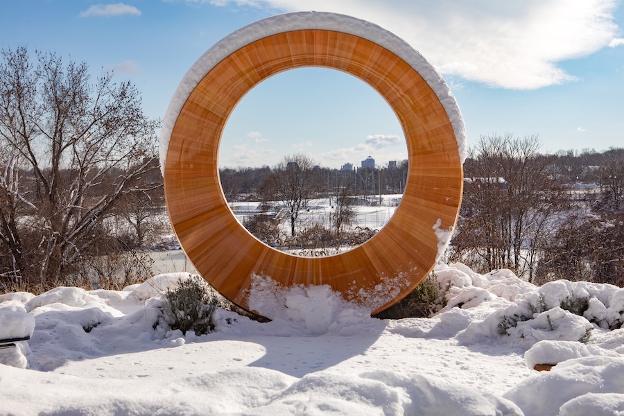 Snow over the Reflection Garden
