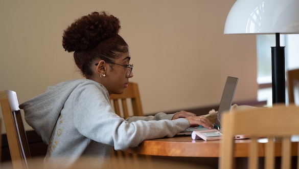 Student studying