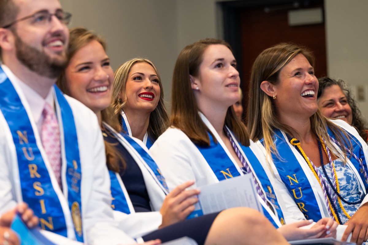 A few nursing students at their pinning ceremony