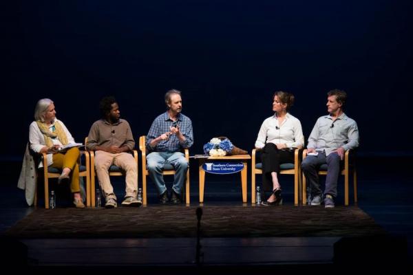 Narrative 4 speakers on stage in 2014