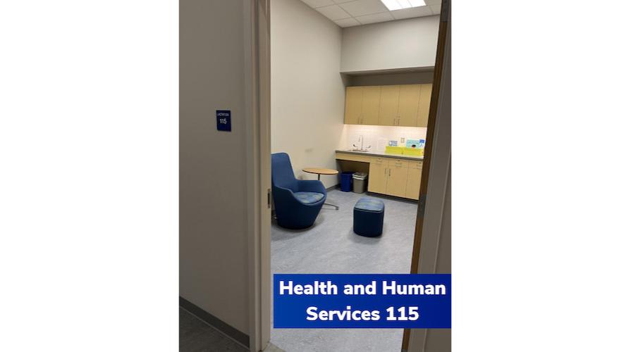 "An image of Health and Human Services 115 lactation room"