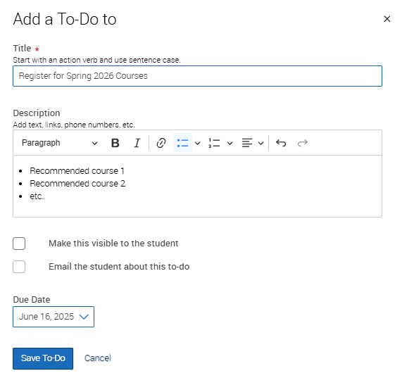 Navigate To Do screenshot.