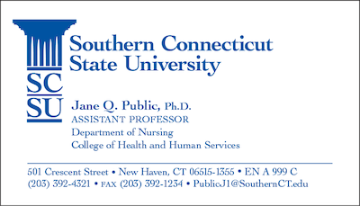 Example business card