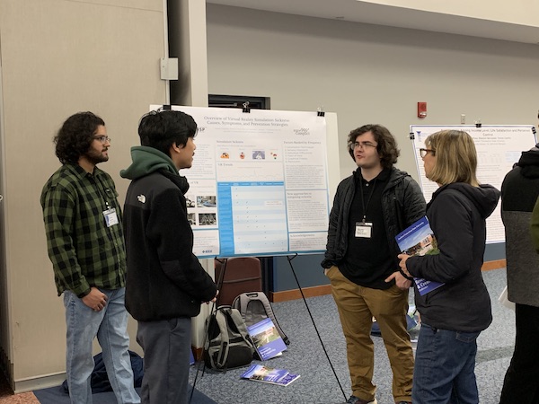 Students from the first team in discussion